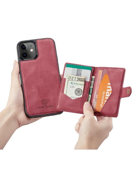 IPhone 12 Için Kılıf Standı Cardholder Magsafe Ayrılabilir Manyetik Tasarım (Yurt Dışından) modelleri