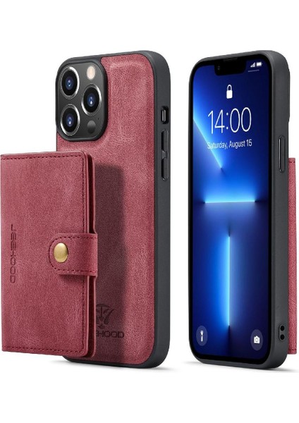 IPhone 13 Için Kılıf Pro Max Cardholder Standı Ayrılabilir Manyetik Tasarım (Yurt Dışından)