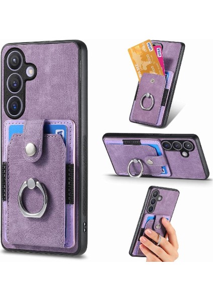 Samsung Galaxy S24 Artı Halka Tutucu Manyetik Araç Montaj Standı Crad (Yurt Dışından)