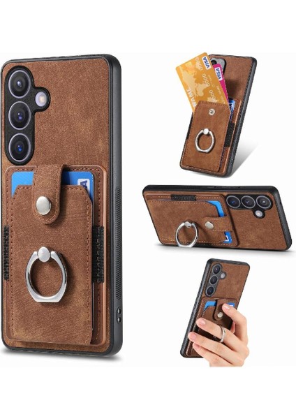 Samsung Galaxy S24 Manyetik Araç Montaj Standı Halka Tutucu Crad Yuvası (Yurt Dışından)