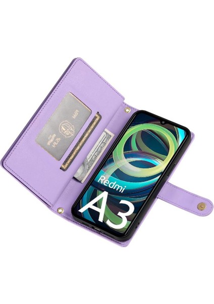 Xiaomi Redmi A3 Için Flip Case Çok Fonksiyonlu Kart Yuvaları Cüzdan Kickstand (Yurt Dışından) fırsatları