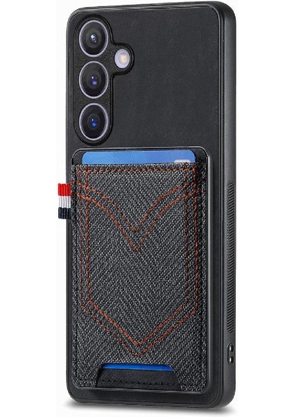Samsung Galaxy S24 Kot Cep Tasarım Crad Yuvası Manyetik Araba (Yurt Dışından) modelleri