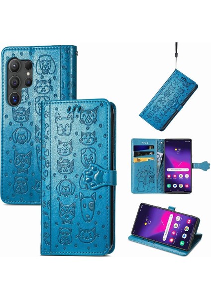 Samsung Galaxy S24 Ultra Kapak Kapak Için Kılıf Kısa Kayış Karikatür Hayvanlar (Yurt Dışından) indirimleri
