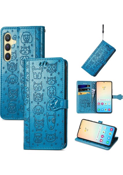 Samsung Galaxy S24 Darbeye Kapak Kapak Karikatür Hayvanlar Deri (Yurt Dışından)