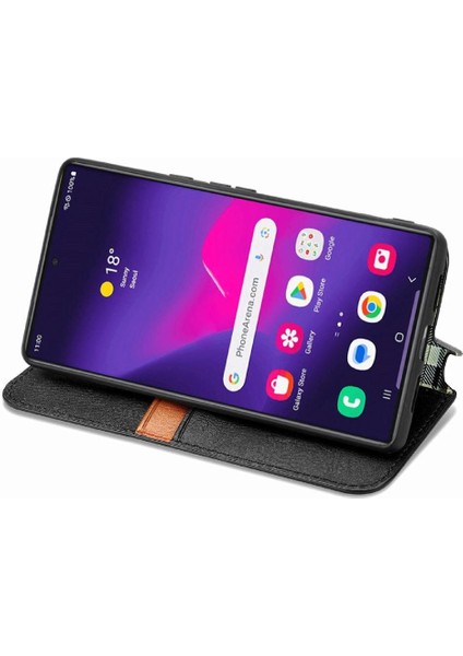 Samsung Galaxy S24 Ultra Cüzdan Fonksiyonu Için Kılıf Kapak Çevirin Deri Kılıf (Yurt Dışından) modelleri