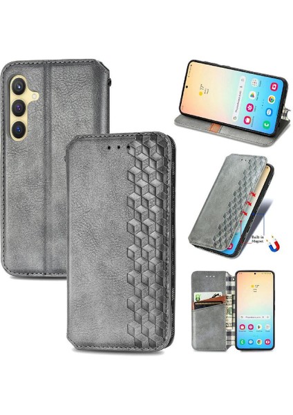 Samsung Galaxy S24 Cüzdan Fonksiyonu Için Kılıf Kapak Kapak Moda Tasarımı (Yurt Dışından)
