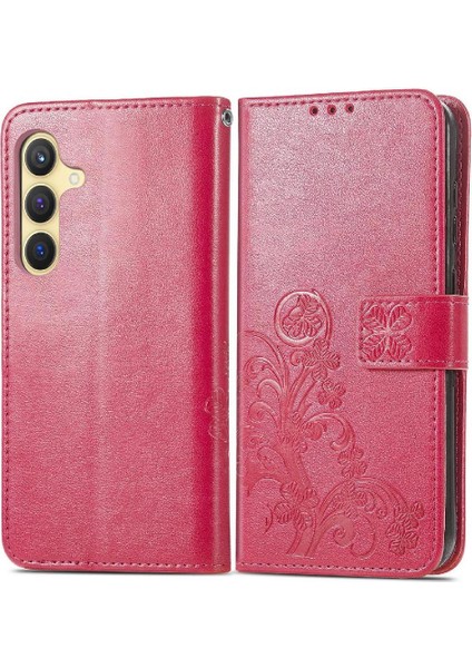 Samsung Galaxy S24 Kısa Kayış Dört Yapraklı Yonca Deri Kılıf (Yurt Dışından) modelleri