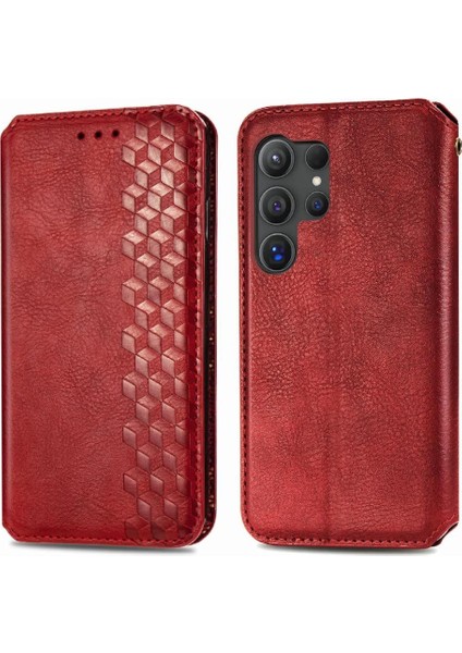 Samsung Galaxy S24 Ultra Cüzdan Fonksiyonu Için Kılıf Kapak Çevirin Deri Kılıf (Yurt Dışından) modelleri