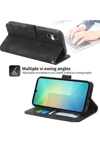 Samsung Galaxy A06 Kart Yuvaları Bileklik Manyetik Kapatma Için Flip Case (Yurt Dışından) modelleri