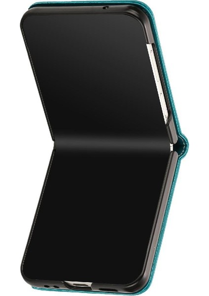Samsung Galaxy Z Flip 5 5g Saf Renk Kickstand ile Flip Case (Yurt Dışından)