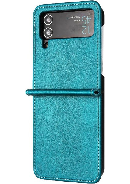 Samsung Galaxy Z Flip Case 4 5g Toka ile Kickstand Saf Pu (Yurt Dışından)
