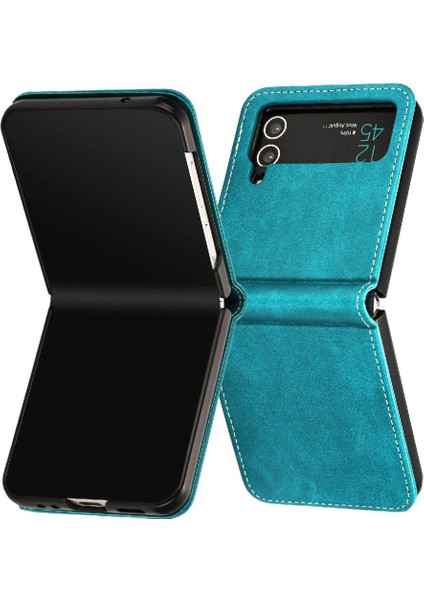 Samsung Galaxy Z Flip Case 4 5g Toka ile Kickstand Saf Pu (Yurt Dışından)