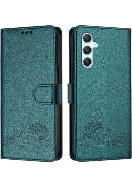 Samsung Galaxy A34 5g Kart Yuvası Tutucu Için Kickstand Kedi Rfıd Cüzdan (Yurt Dışından)