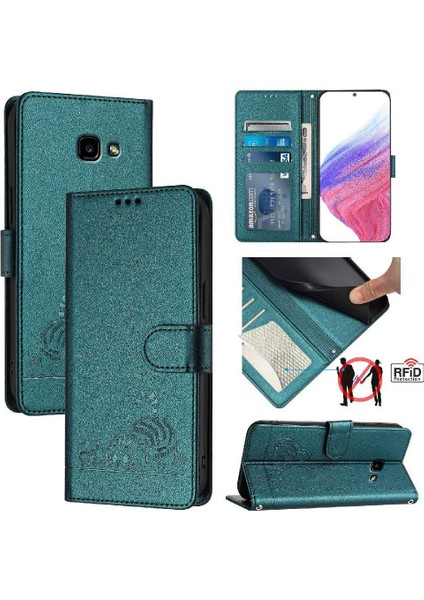 Samsung Galaxy A5 2017 Kart Yuvası Tutucu Için Kickstand Cüzdan Flip Kedi (Yurt Dışından)