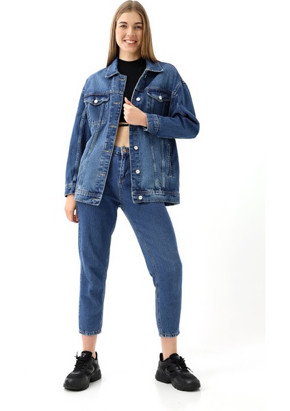 Kadın Oversize Denim Ceket