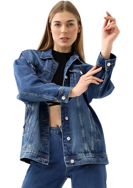 Kadın Oversize Denim Ceket