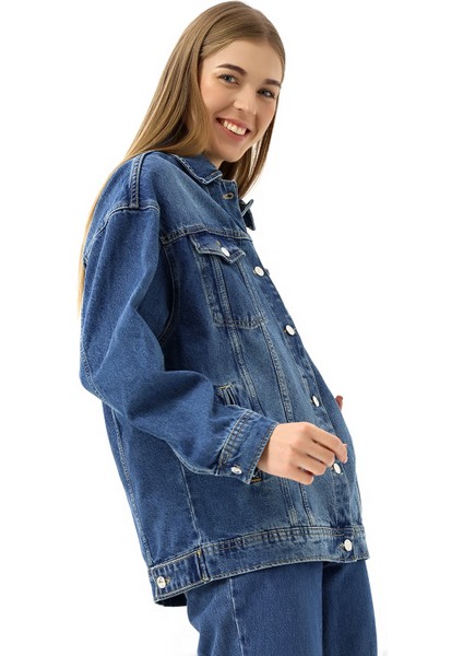 Kadın Oversize Denim Ceket