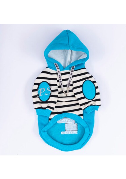 Turkuaz Lucky Club Polarlı Küçük Irk Köpek Sweatshirtü modelleri