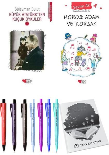 Horoz Adam ve Korsan ve Büyük Atatürk'ten Küçük Öyküler 1 2'li Set + Hediyeli