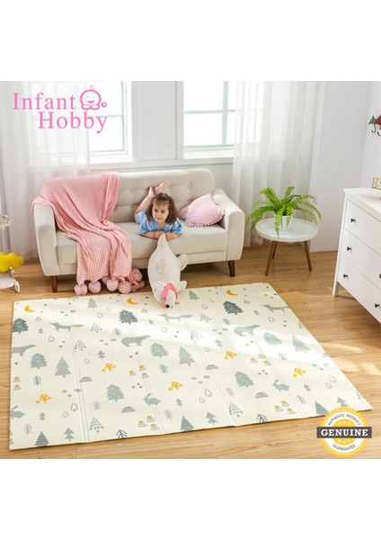 Infant Hobby Forest Katlanabilir Çift Taraflı Oyun Matı Oyun Halısı 160 x 180 x 1 cm