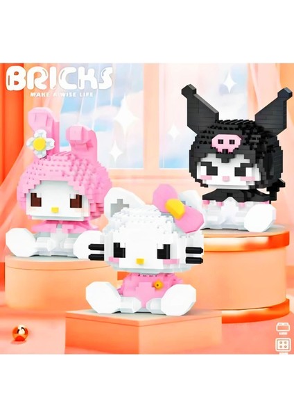 Hello Kitty - My Melody- Kuromi 3'lü Set Yapboz Puzzle Hobi Yapıtaşları