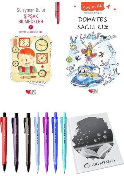 Domates Saçlı Kız ve Şipşak Bilmeceler 2 2li Set + Hediyeli
