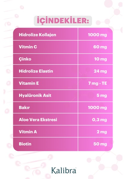 Collagenum - Hidrolize ve Hidrolize İçeren Vitamin ve Mineralli Gıda Takviyesi