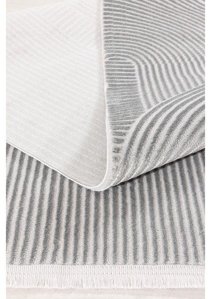 Farahan Gri Geometrik Tozumaz Salon Koridor Balkon Teras Bahçe Oturma Odası Halısı A0861A fırsatları