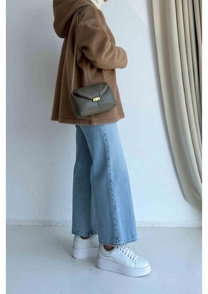 Kapşonlu Camel Sweatshirt