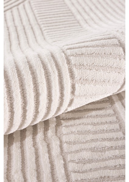 Farahan Beyaz Geometrik Tozumaz Salon Koridor Balkon Teras Bahçe Oturma Odası Halısı A0861A modelleri