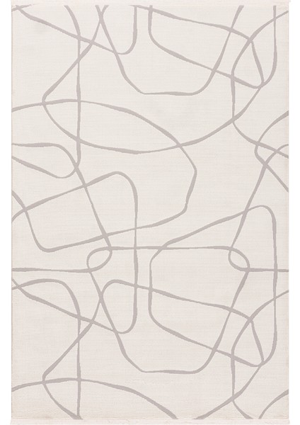 Farahan Krem Gri Geometrik Tozumaz Salon Koridor Balkon Teras Bahçe Oturma Odası Halısı A0858A fiyatları