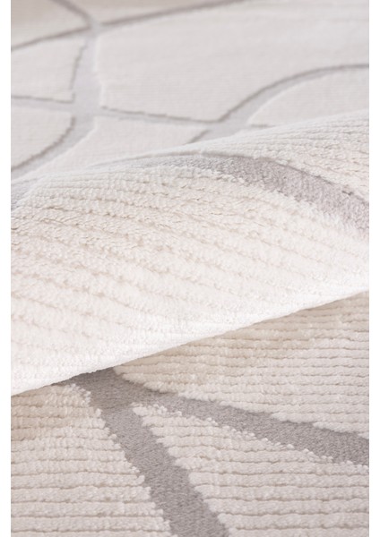 Farahan Krem Gri Geometrik Tozumaz Salon Koridor Balkon Teras Bahçe Oturma Odası Halısı A0858A fırsatları