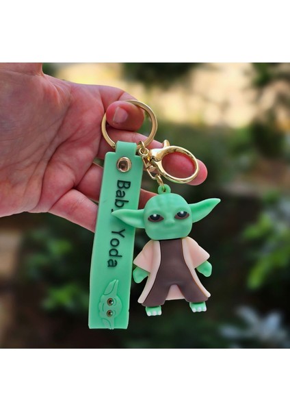Baby Yoda Figür Anahtarlık Çanta ve Cüzdan Süsü 6.5 cm