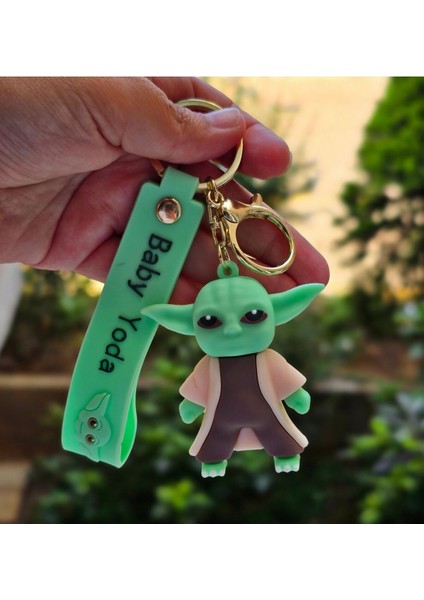 Baby Yoda Figür Anahtarlık Çanta ve Cüzdan Süsü 6.5 cm