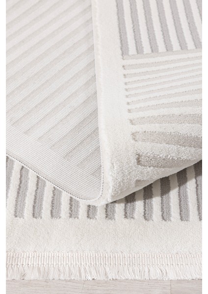 Farahan Gri Mavi Geometrik Tozumaz Salon Koridor Balkon Teras Bahçe Oturma Odası Halısı A0859A fırsatları