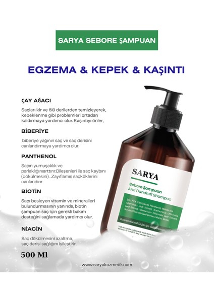 Sebore Anti Dandruff Kepek Karşıtı Şampuan - Kuru ve Normal Saçlar 500 ml