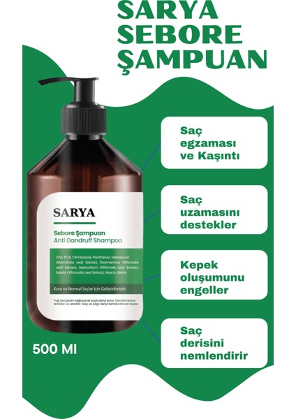 Sebore Anti Dandruff Kepek Karşıtı Şampuan - Kuru ve Normal Saçlar 500 ml