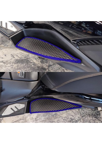 Yamaha Xmax/tech Max 250 Motor 3D Havuzlu Paspas Siyah-Fitil Rengi Mavi modelleri