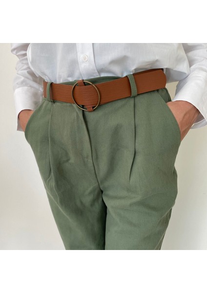 Kemerli Gabardin Pantolon