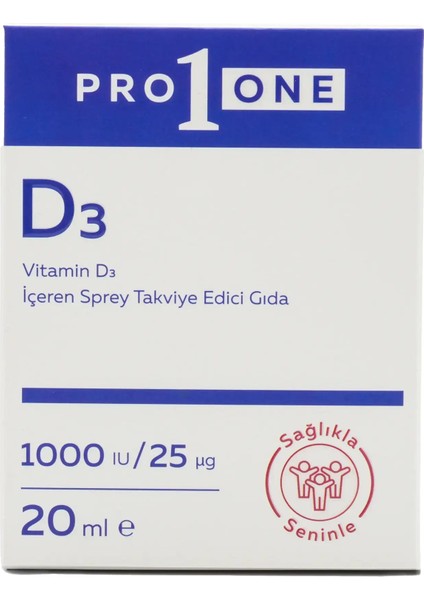 PRO1ONE Vitamin D3 1000 Iu Içeren Sprey Takviye Edici Gıda modelleri