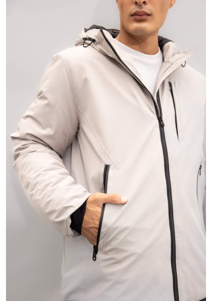 Su İtici Regular Fit Kapüşonlu Fermuarlı Mont A2620AX24WN modelleri