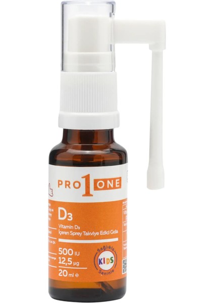 PRO1ONE Vitamin D3 Içeren Sprey Takviye Edici Gıda