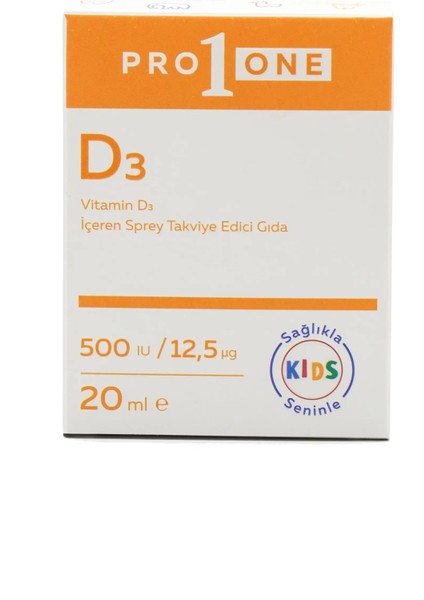 PRO1ONE Vitamin D3 Içeren Sprey Takviye Edici Gıda