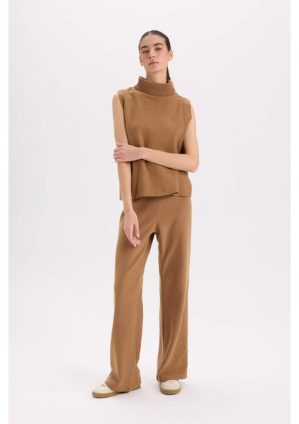 Wide Leg Kışlık Pantolon Beli Lastikli Bağcıklı Geniş Bol Paça D9815AX24WN modelleri