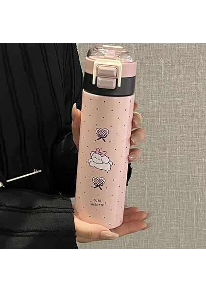 Termos Bardak Karikatür Sevimli Öğrenci Saman Bardak Gezisi 316 Sınıf Paslanmaz Çelik Bardak (Yurt Dışından)