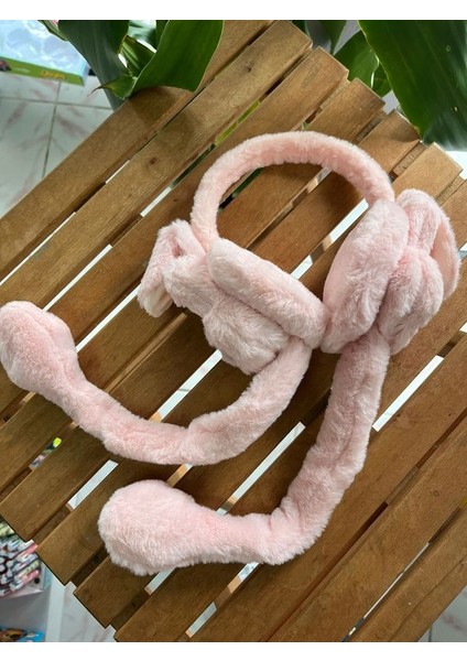 Kulakları Hareket Eden Sesli Tavşan Peluş Kulaklık Taç