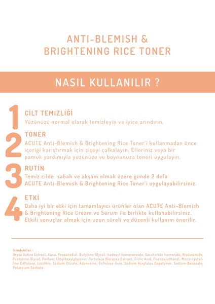 Leke Karşıtı ve Aydınlatıcı Pirinç Özlü Tonik - Anti Blemish & Brightening Rice Toner