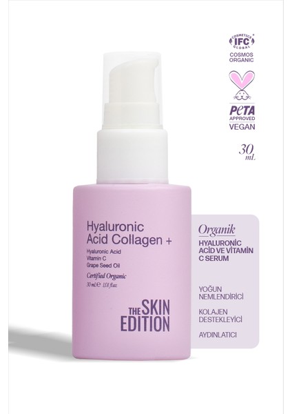 Organik Hyaluronic Acid, Vitamin C Serum 30 ml