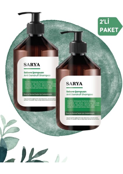 Sebore Anti Dandruff Kepek Karşıtı Şampuan Kuru ve Normal Saçlar 500 ml x 2 adet