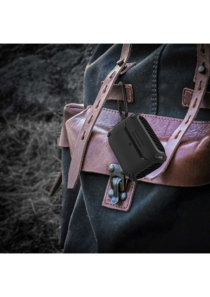 Apple Airpods Darbelere Dayanıklı Karbonfiber Dokulu Airbag-26 Kılıf